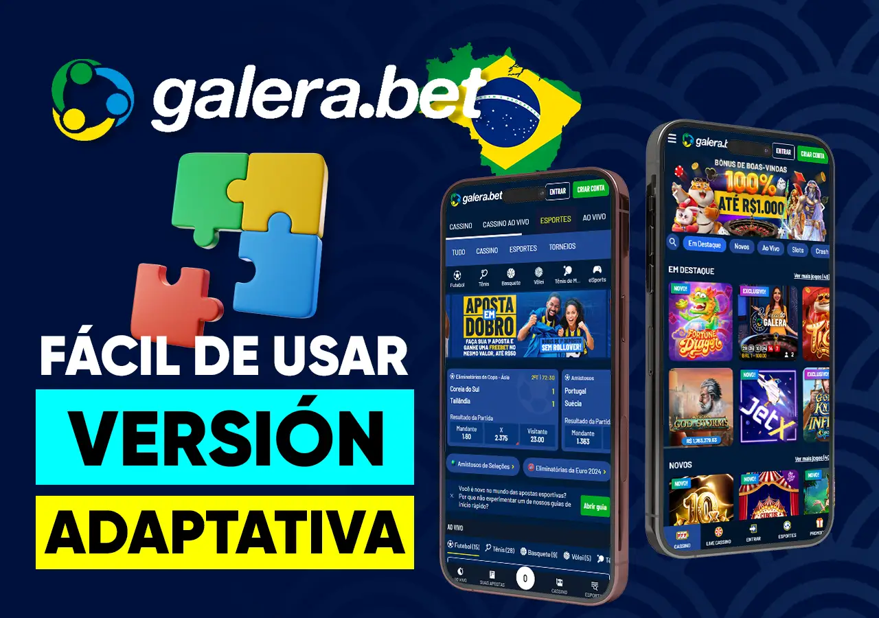 A versão adaptada para dispositivos móveis oferece todos os benefícios de uma plataforma de apostas e jogos de cassino